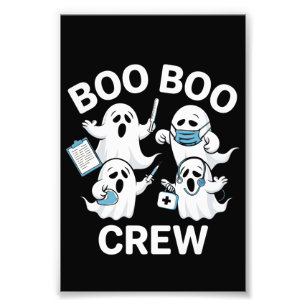 Halloween-verpleegster geschenk Boo Boo bemanning Foto Afdruk