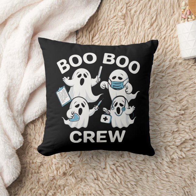 Halloween-verpleegster geschenk Boo Boo bemanning  Kussen (Deken)