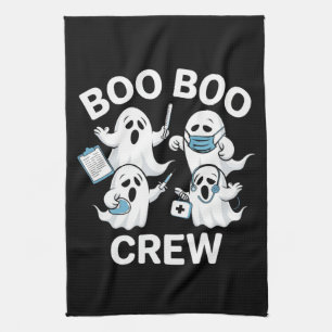 Halloween-verpleegster geschenk Boo Boo bemanning  Theedoek