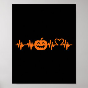 Halloween verpleegster hartslag pompoen kostuum sc poster