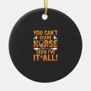 Halloween Verpleegster Heeft Alles Gezien Ontwerp_ Keramisch Ornament