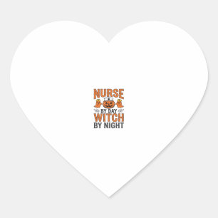 Halloween Verpleegster Heks Bij Nacht Vintage Shir Hart Sticker