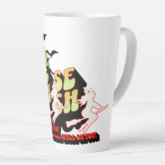 Halloween Verpleegster Heks Latte Mok (Rechterhoek)