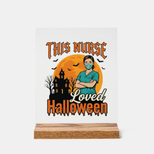Halloween verpleegster hield van Halloween vintage Acryl Bord