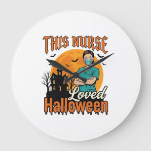 Halloween-verpleegster hield van Halloween Vintage Grote Klok