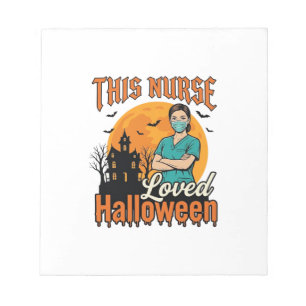 Halloween Verpleegster Hield Van Halloween Vintage Notitieblok