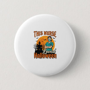 Halloween verpleegster hield van Halloween vintage Ronde Button 5,7 Cm