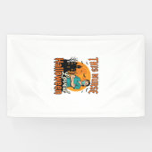 Halloween Verpleegster Hield Van Halloween Vintage Spandoek (Horizontaal)