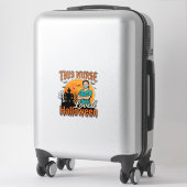 Halloween verpleegster hield van Halloween vintage Sticker (Koffer)