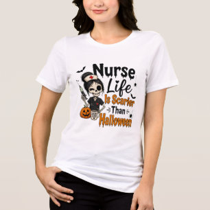 Halloween-verpleegster Humor Grafische T-Shirt Cad