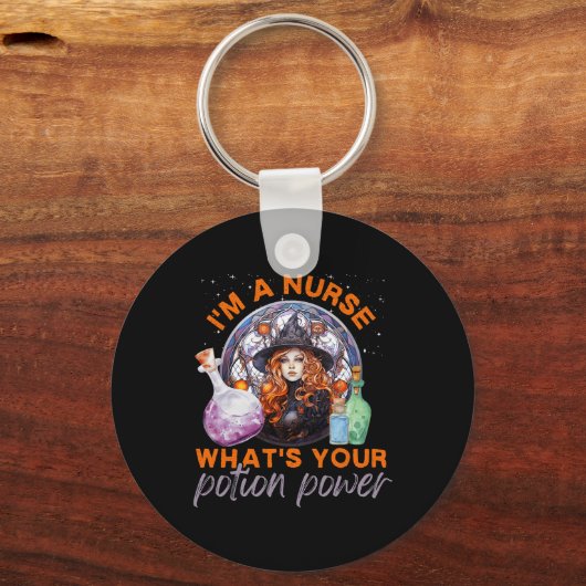 Halloween Verpleegster Ik ben een Verpleegster Wat Sleutelhanger (Voorkant)