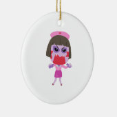 Halloween Verpleegster Keramisch Ornament (Rechts)