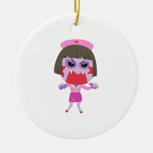 Halloween Verpleegster Keramisch Ornament (Voorkant)
