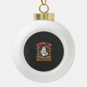 Halloween Verpleegster Kleine Boos Keramische Bal Ornament