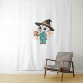 Halloween Verpleegster met Koffie Dragen Heksen Pe Wandkleed (In situ)