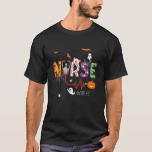Halloween Verpleegster Obstetrische Verpleging Hal T-shirt