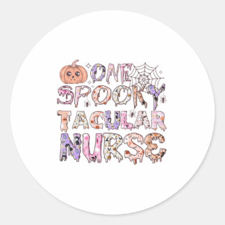 Halloween Verpleegster Onbevreesd en Schattig 1 Ronde Sticker