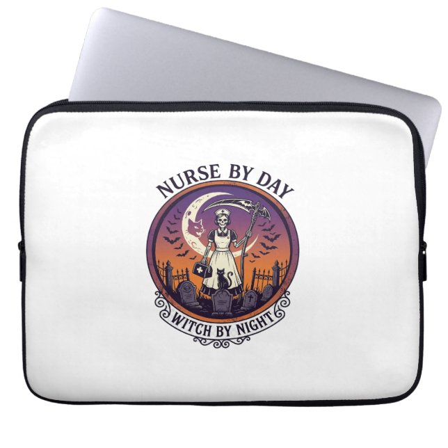 Halloween Verpleegster Overdag_1 Laptop Sleeve (Voorkant)
