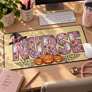 Halloween Verpleegster Roze Lint Ontwerp Bureaumat
