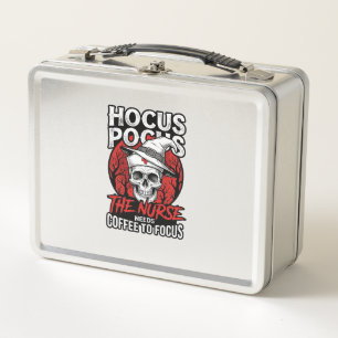 Halloween Verpleegster Schedel Koffie Focus Vintag