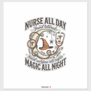 Halloween Verpleegster Shirt Hekserij Medische Nac Sticker