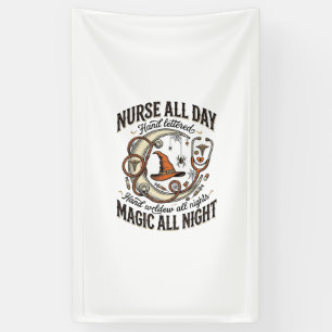 Halloween-verpleegster shirt heksig medisch nachtd spandoek