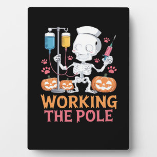 Halloween Verpleegster Skelet Grappige Grap Essent Fotoplaat