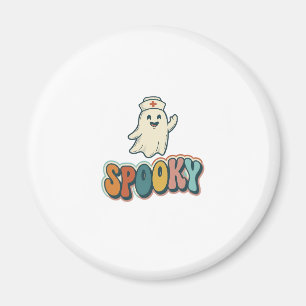 Halloween Verpleegster Spookachtige Geest Retro Gr Magneet