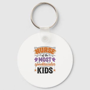 Halloween Verpleegster Spooktacular Kids Vintage O Sleutelhanger
