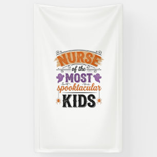 Halloween Verpleegster Spooktacular Kids Vintage O Spandoek