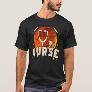 Halloween verpleegster verzorging Schattige gezond T-shirt