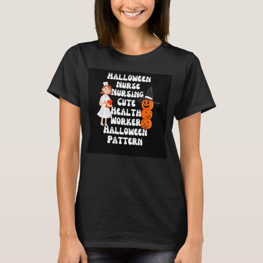 Halloween verpleegster verzorgt schattige gezondhe t-shirt (Voorkant)