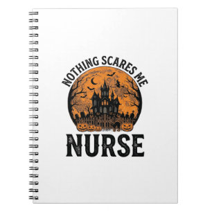 Halloween Verpleegster Vintage Griezeld Moon Desig Notitieboek