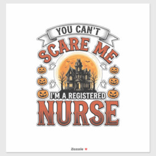Halloween Verpleegster Vintage Griezelige Geregist Sticker