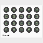 Halloween Verschrikkelijk Verrukkelijk Geheugen Hu Ronde Sticker (Vel)