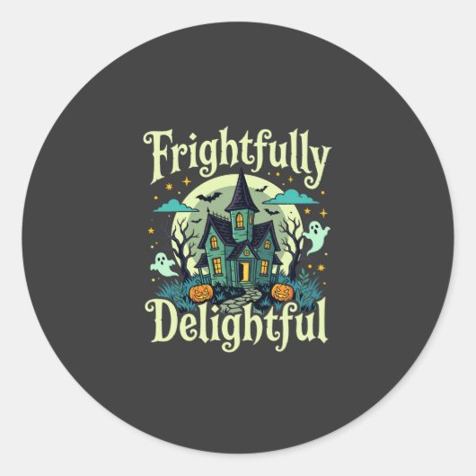 Halloween Verschrikkelijk Verrukkelijk Geheugen Hu Ronde Sticker (Voorkant)