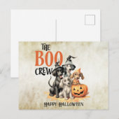 Halloween Verschrikkelijke Boe Honden Bemanning Or Briefkaart (Voorkant / Achterkant)