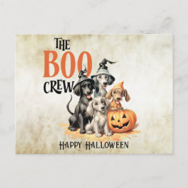 Halloween Verschrikkelijke Boo Honden Bemanning Or Briefkaart