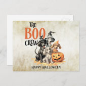 Halloween Verschrikkelijke Boo Honden Bemanning Or Briefkaart (Voorkant / Achterkant)