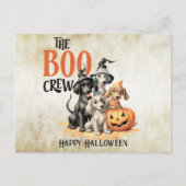 Halloween Verschrikkelijke Boo Honden Bemanning Or Briefkaart (Voorkant)
