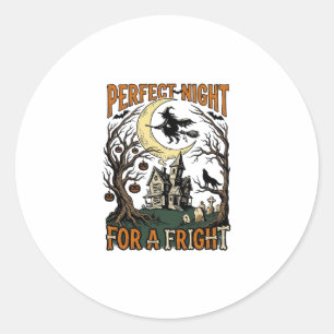 Halloween Verschrikkelijke Heks Vintage Geheime Na Ronde Sticker