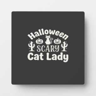 Halloween Verschrikkelijke Kat Dame_1 Fotoplaat