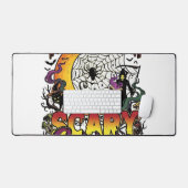 Halloween Verschrikkelijke Kat Dame Grim Reaper Ma Bureaumat (Keyboard & Muis)