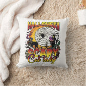 Halloween Verschrikkelijke Kat Dame Grim Reaper Ma Kussen (Deken)
