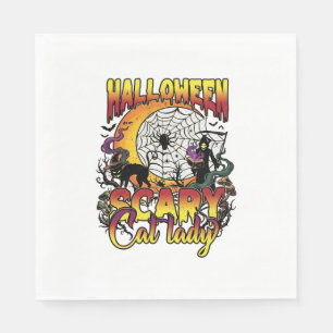 Halloween Verschrikkelijke Kat Dame Grim Reaper Ma Servet