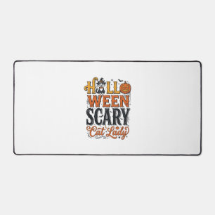 Halloween Verschrikkelijke Kat Dame Vintage Kat Sh Bureaumat