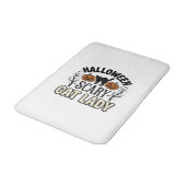 Halloween Verschrikkelijke Kat Dame Vintage Vector Badmat (Gekanteld)