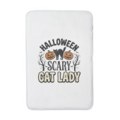 Halloween Verschrikkelijke Kat Dame Vintage Vector Badmat (Voorkant Verticaal)