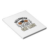 Halloween Verschrikkelijke Kat Dame Vintage Vector Notitieblok (Schuin)