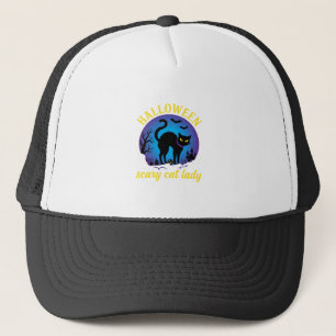 Halloween Verschrikkelijke Kat Dames Zwarte Kat Trucker Pet